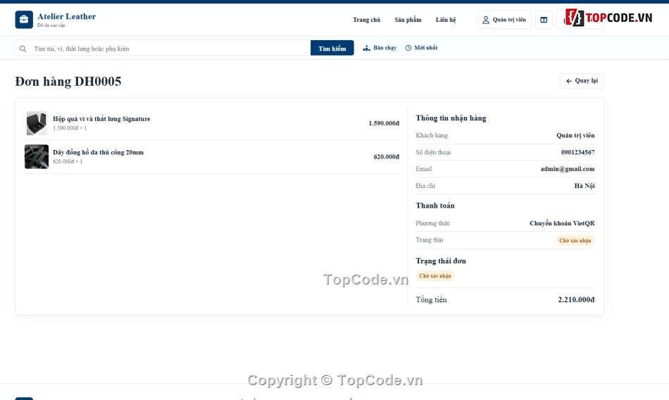 web bán đồ da,web bán hàng,Code bán hàng